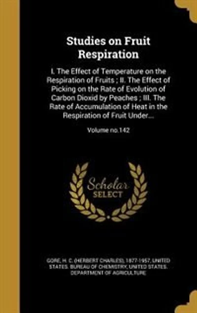 Studies on Fruit Respiration: I. The Effect of Temperature on the Respiration of Fruits ; II. The Effect of Picking on the Rate o