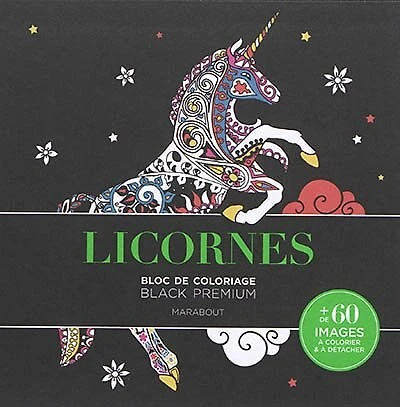 Licornes: bloc de coloriage