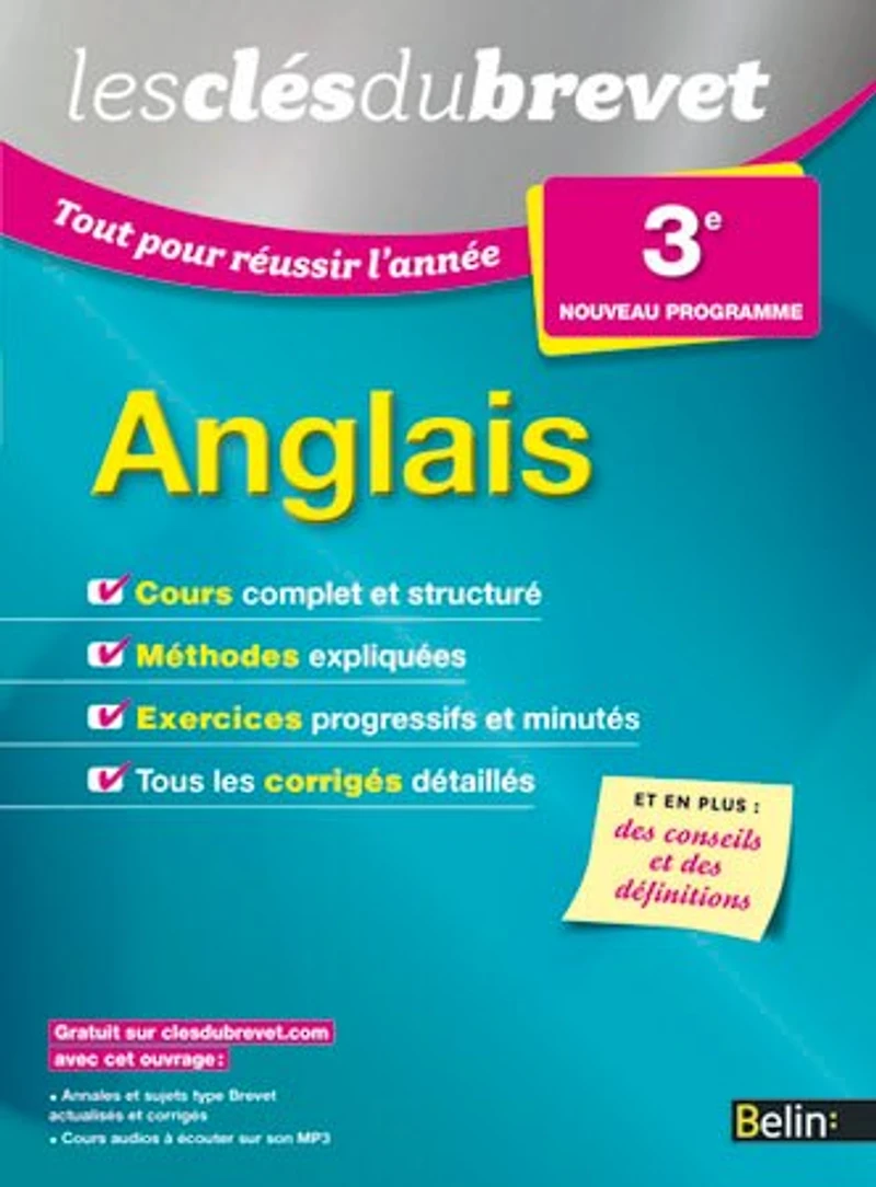 Anglais 3e: nouveau programme