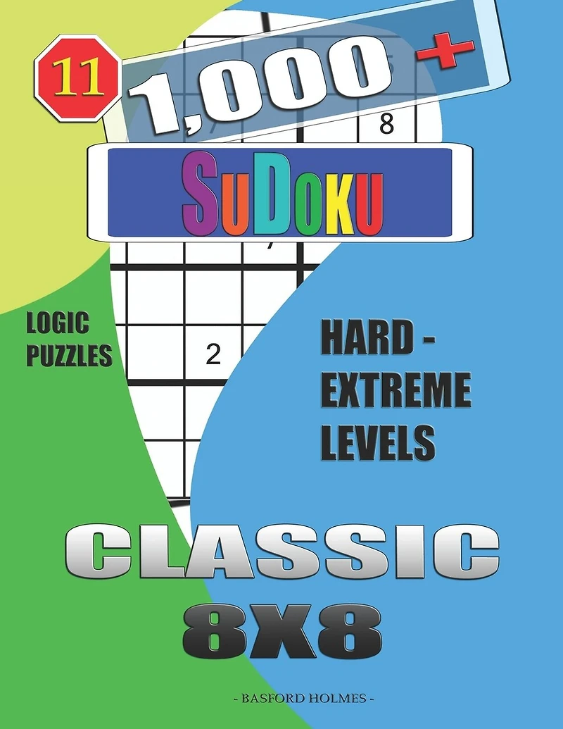 1,000 + Sudoku Classic 8x8: Logic puzzles hard - extreme levels