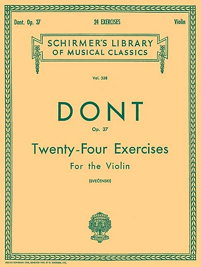 24 Exercises, Op 37: Schirmer Library of Classics Volume 328 Violin Method