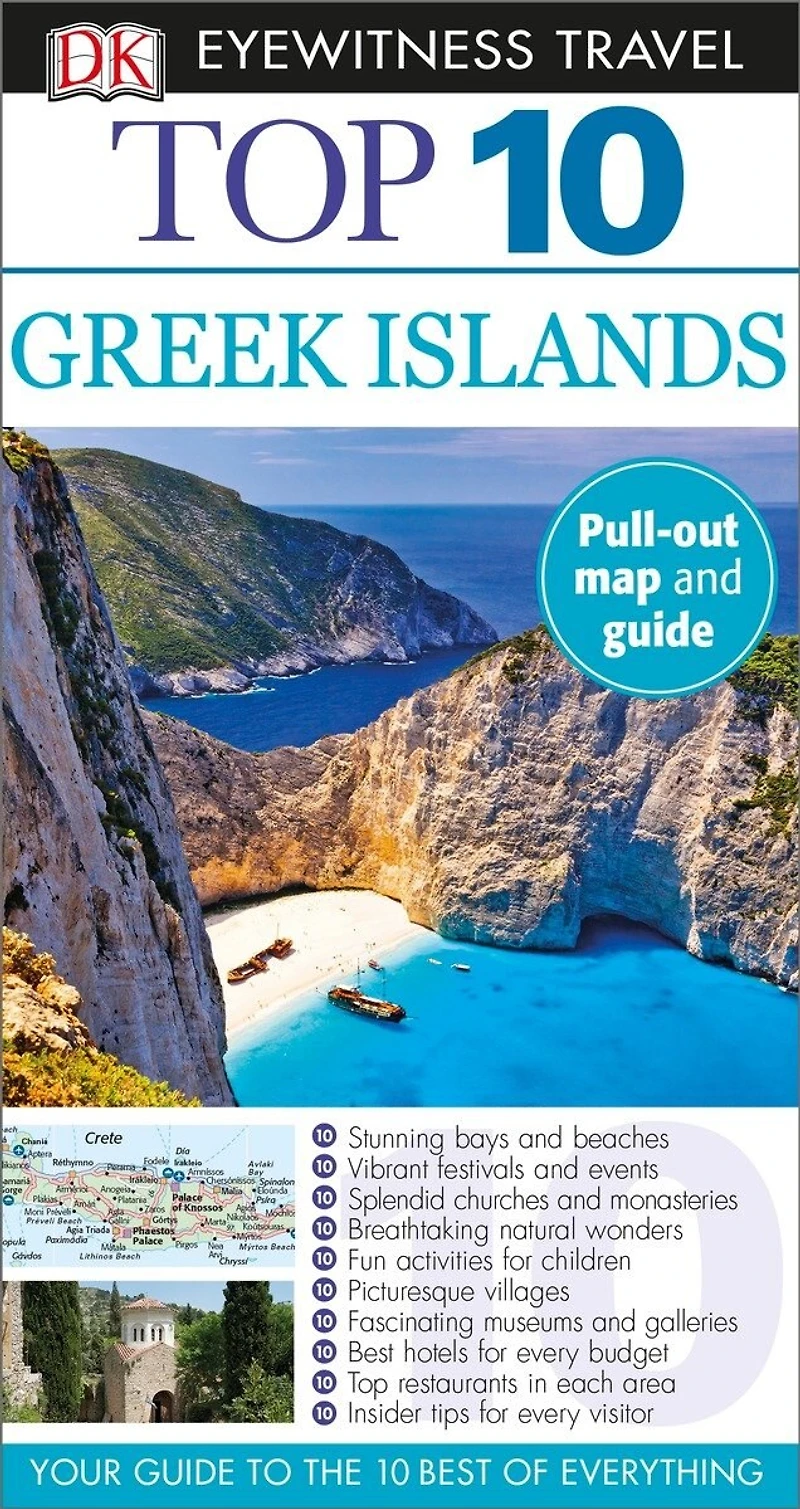 DK Top 10 Greek Islands: lists for your perfect trip, plus an all-weather folded map