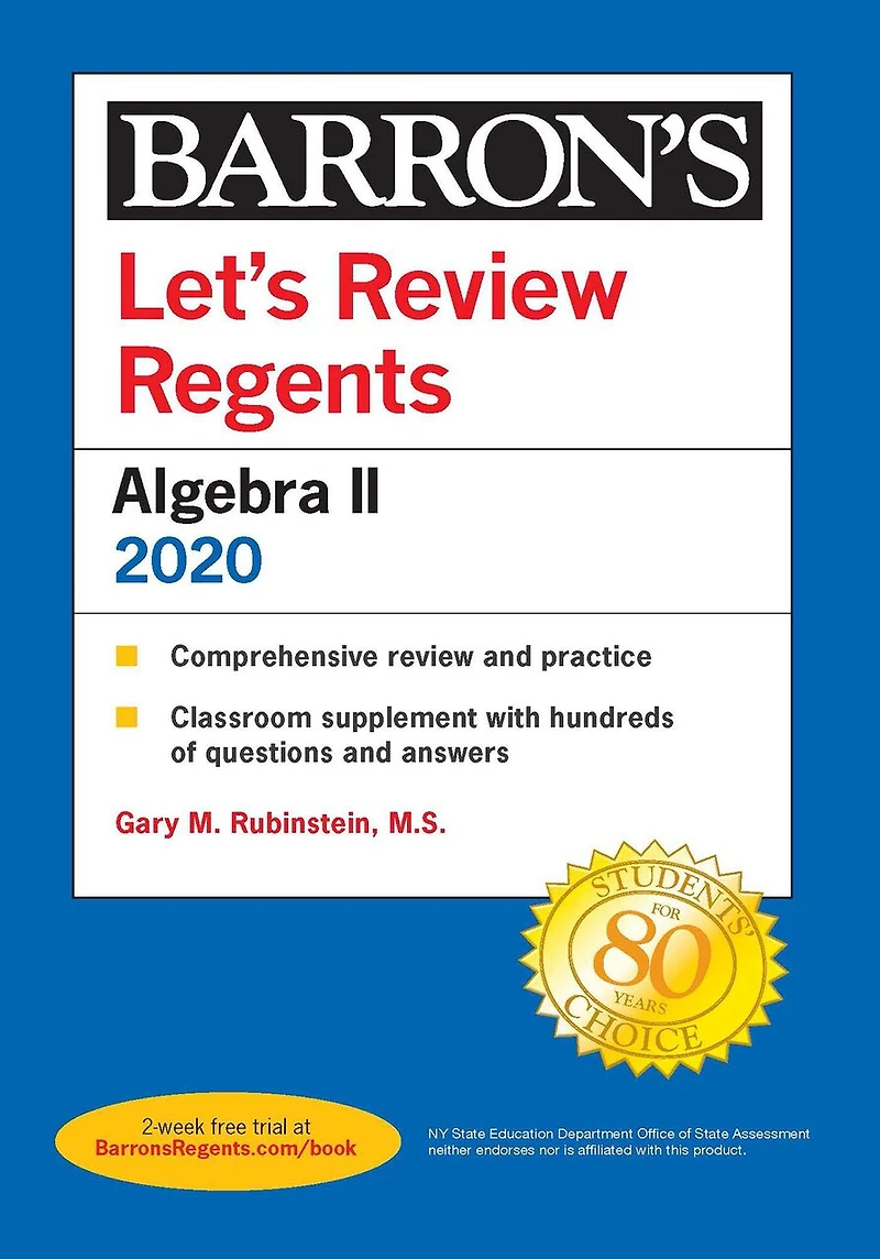 Let's Review Regents: Algebra II, Fifth Edition (Barron's New York Regents)