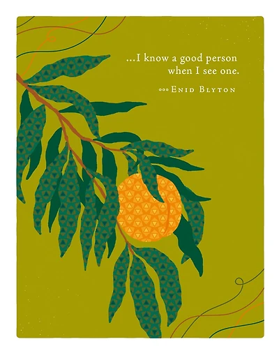 Positively Green Greeting Cards: Thank You - I know a good person when I (Pack of 6)