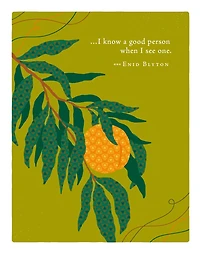 Positively Green Greeting Cards: Thank You - I know a good person when I (Pack of 6)