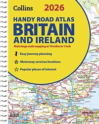 Collins Handy Road Atlas Britain and Ireland 2027 (A5 Spiral): Clear, easy-to-read mapping