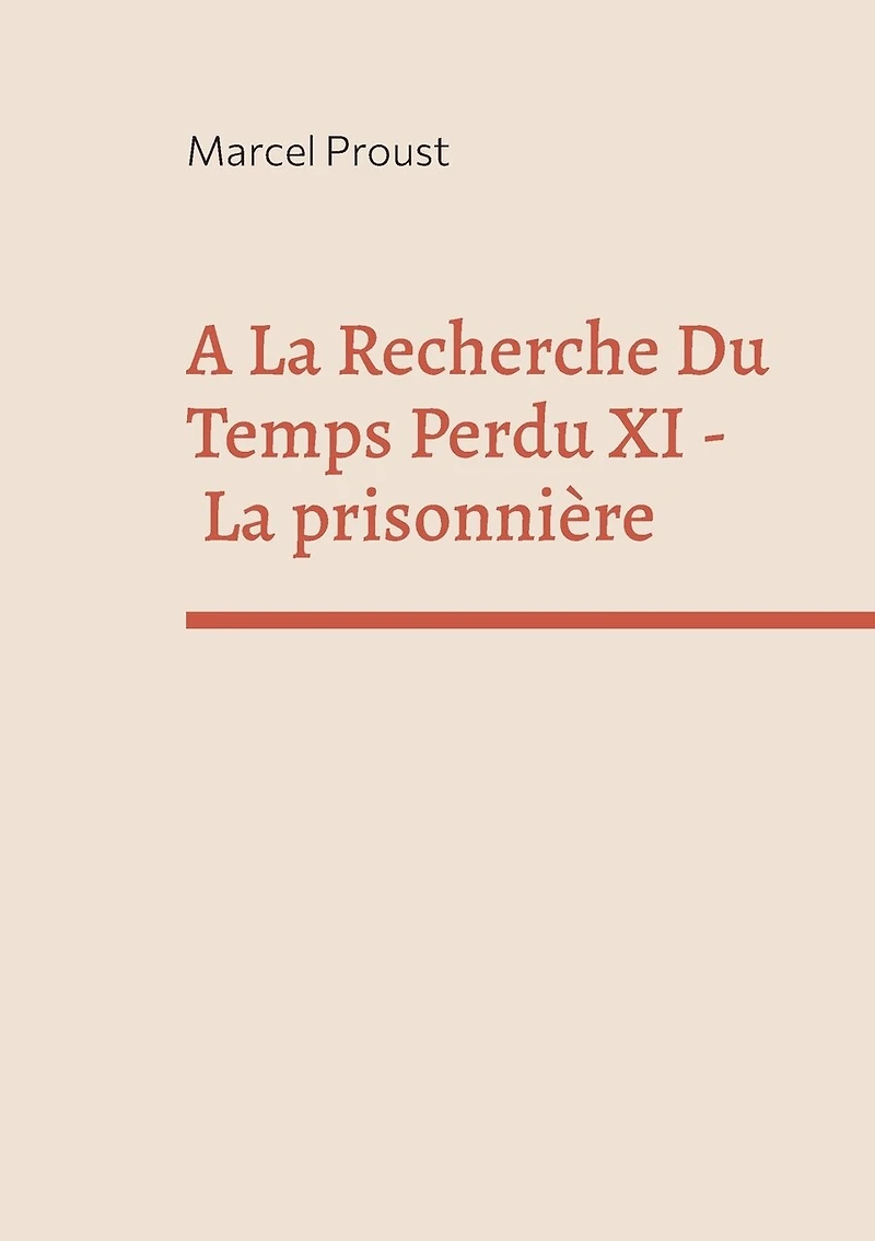 A La Recherche Du Temps Perdu XI: prisonnière