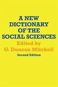 A New Dictionary Of The Social Sciences