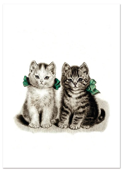 Adorable Kittens Friendship Greeting Card