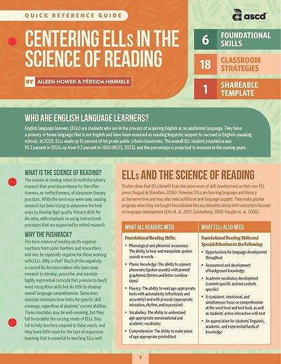 Centering Ells in the Science of Reading (Quick Reference Guide)
