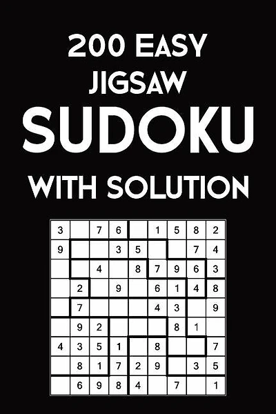200 Easy Jigsaw Sudoku With Solution: 9x9, Puzzle Book, 2 puzzles per page