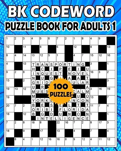 BK Codeword puzzle book for adults 1: Large print codebreaker puzzle book for adults & seniors - 100 Puzzle from (BK Bouchama)