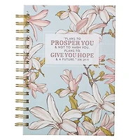 Journal Wirebound Blue Floral Give You Hope Jer. 29:11