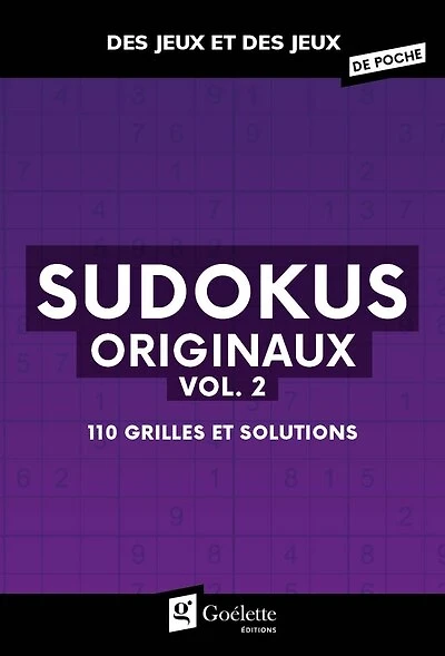 Sudokus originaux Vol. 2 Des jeux et des jeux de poche