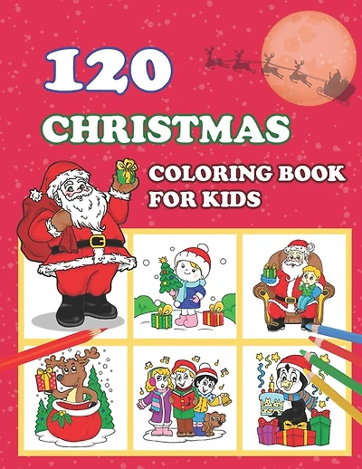 120 Christmas Coloring Book for Kids: Red christmas cover Unique beautiful pattern,120 Unique Christmas Pages 8.8"X11" for coloring, A Christmas Coloring Books with Fun easy and Relaxing Pages Gifts for Boys Girls Kids.