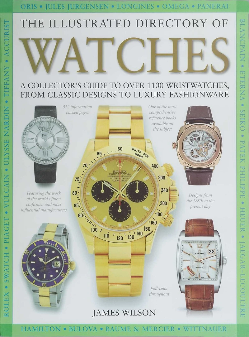The Illustrated Directory of Watches: A Collector's Guide to Over 1100 Wristwatches, From Classic Designs to Luxury Fashionware