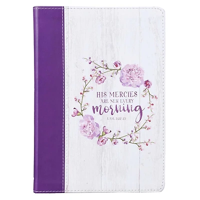 Journal Classic White/Purple His Mercies Lam. 3:22-23