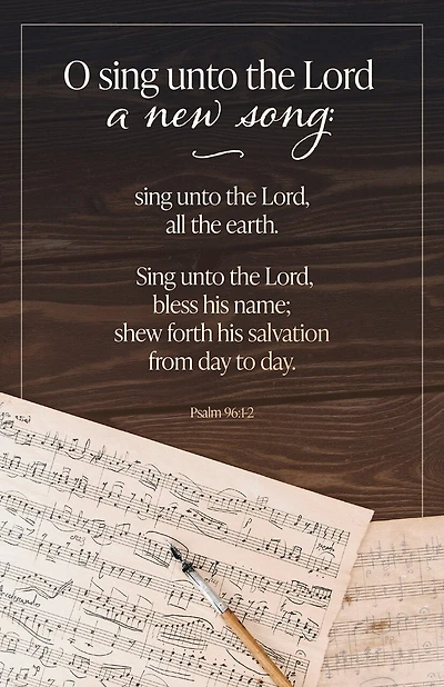 General Worship Bulletin: Unto the Lord (Package of 100): Psalm 96:1-2 (KJV)