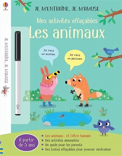 Les animaux: mes activités effaçables