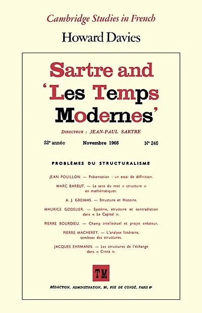 Sartre and 'Les Temps Modernes'