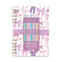 Pretty Bows Harper Spilt-Spiral Notebook & Pens
