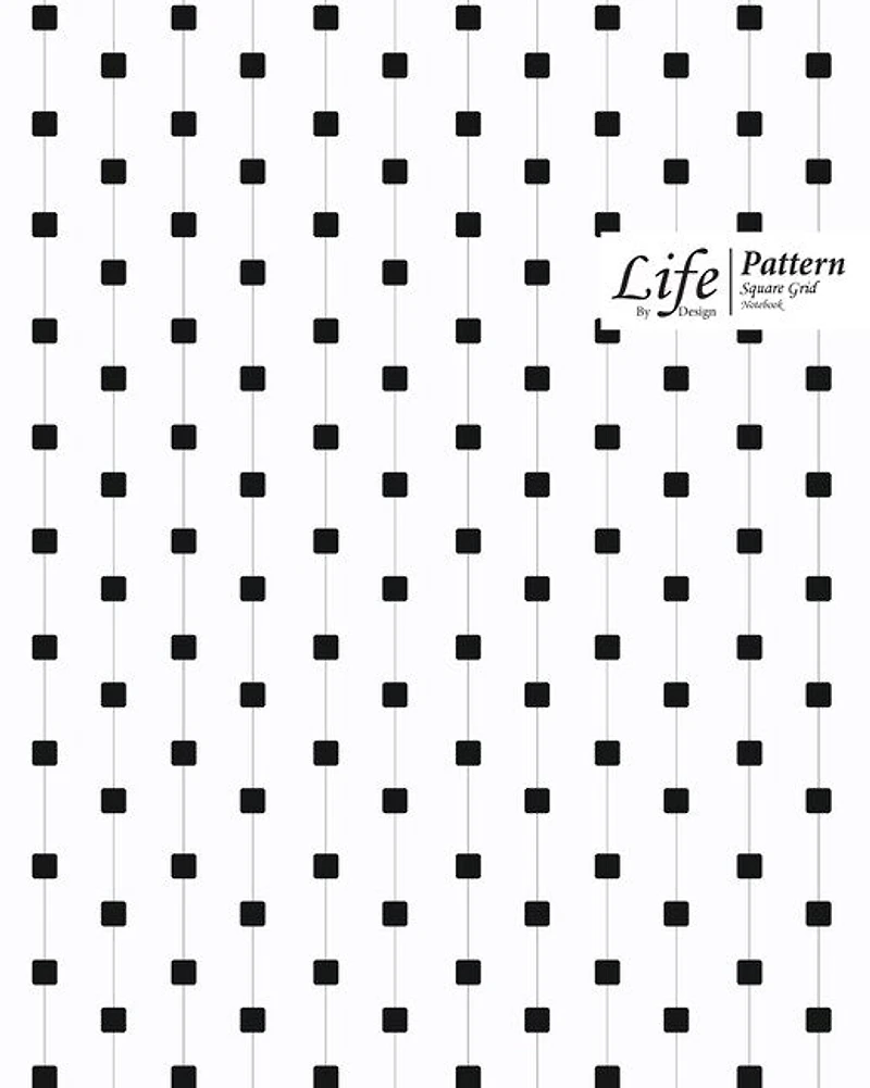 Cube Pattern Square Grid, Quad Ruled, Composition Notebook, 100 Sheets, Large Size 8 X 10 Inch Black Dots Cover