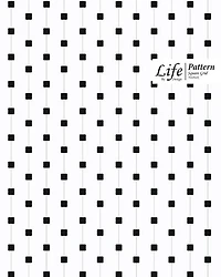 Cube Pattern Square Grid, Quad Ruled, Composition Notebook, 100 Sheets, Large Size 8 X 10 Inch Black Dots Cover