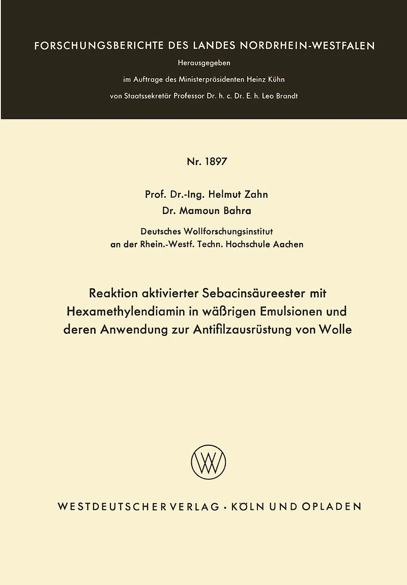 Reaktion aktivierter Sebacinsäureester mit Hexamethylendiamin in wäßrigen Emulsionen und deren Anwendung zur Antifilzausrüstung von Wolle