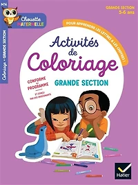 Activités de coloriages pour apprendre les lettres & chiffres !: grande section, 5-6 ans