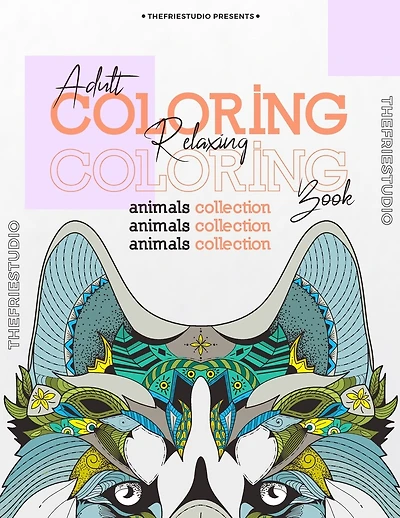 Adult Relaxing Coloring Book: Stress Relieving Designs Animals, Mandalas Coloring Book For Adults