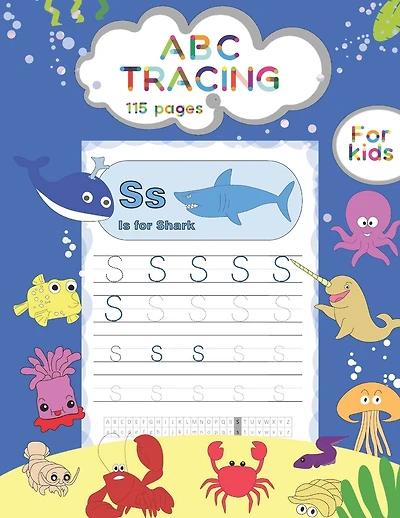 ABC TRACING For kids: Sea Animals Tracing and Coloring book