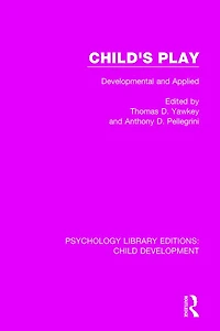 Child's Play: Developmental And Applied