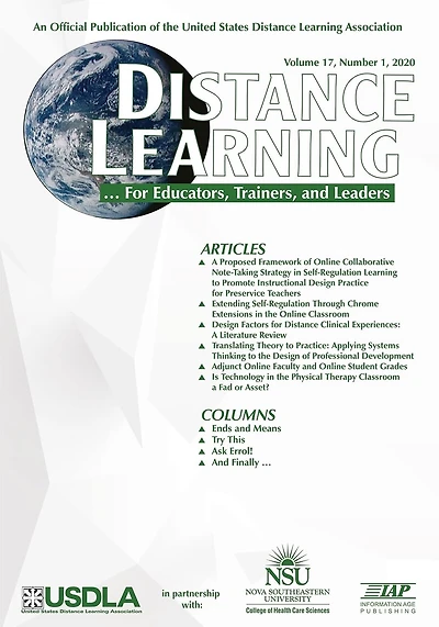Distance Learning Vol 17 Issue