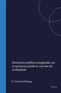 Dissertatio juridica inauguralis, an et quatenus peritis in sua arte sit credendum