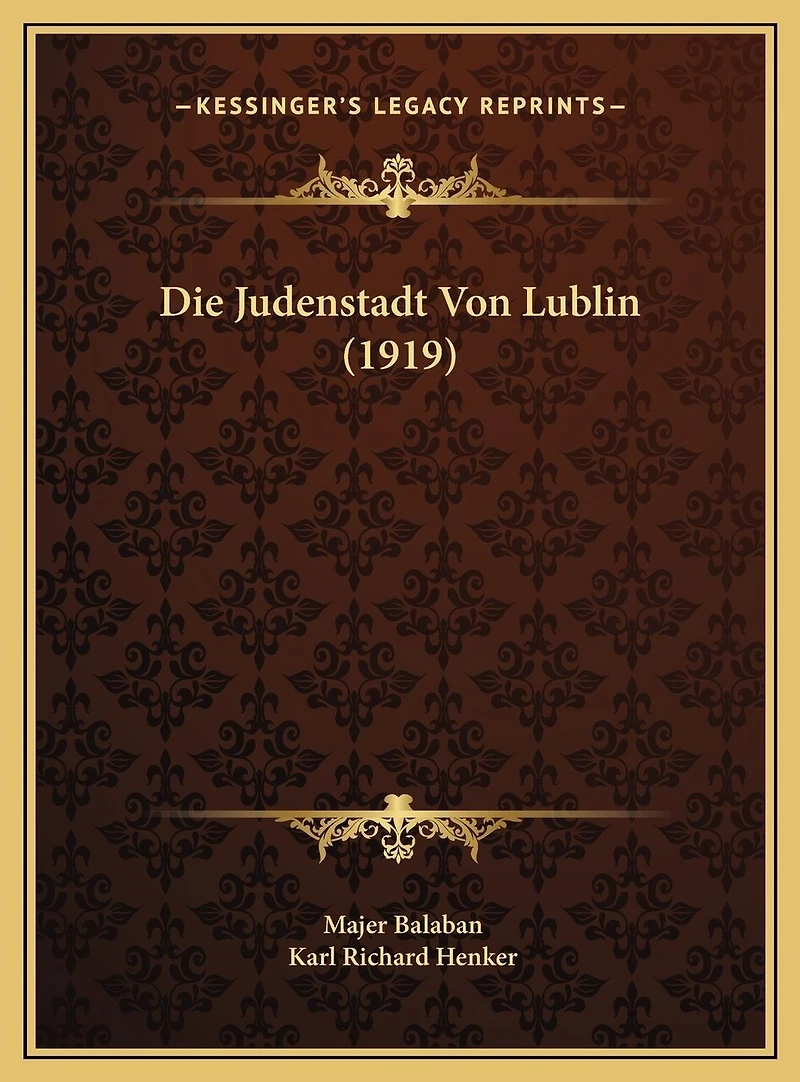 Die Judenstadt Von Lublin (1919)