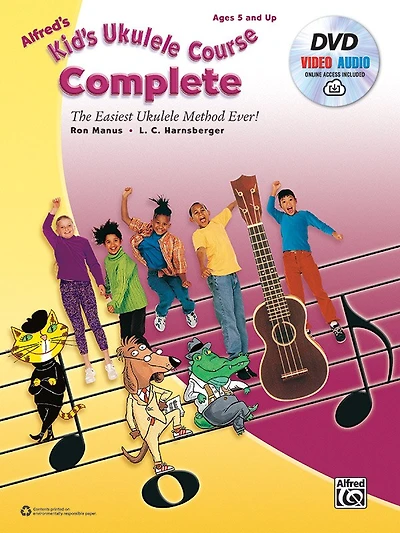 Alfred's Kid's Ukulele Course Complete: The Easiest Ukulele Method Ever!, Book, Dvd And Online Video/audio