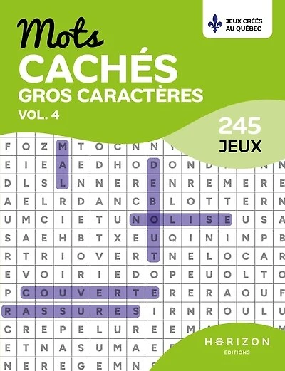 Mots caches gros caractères vol. 4: 245 jeux