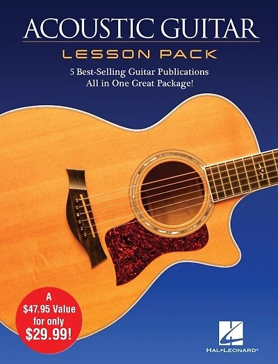 Acoustic Guitar Lesson Pack: 5 Best-selling Guitar Publications In One Great Package! 4 Books And 1 Dvd