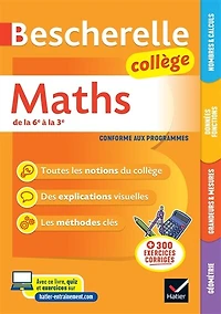 Bescherelle maths collège: de la 6e à 3e
