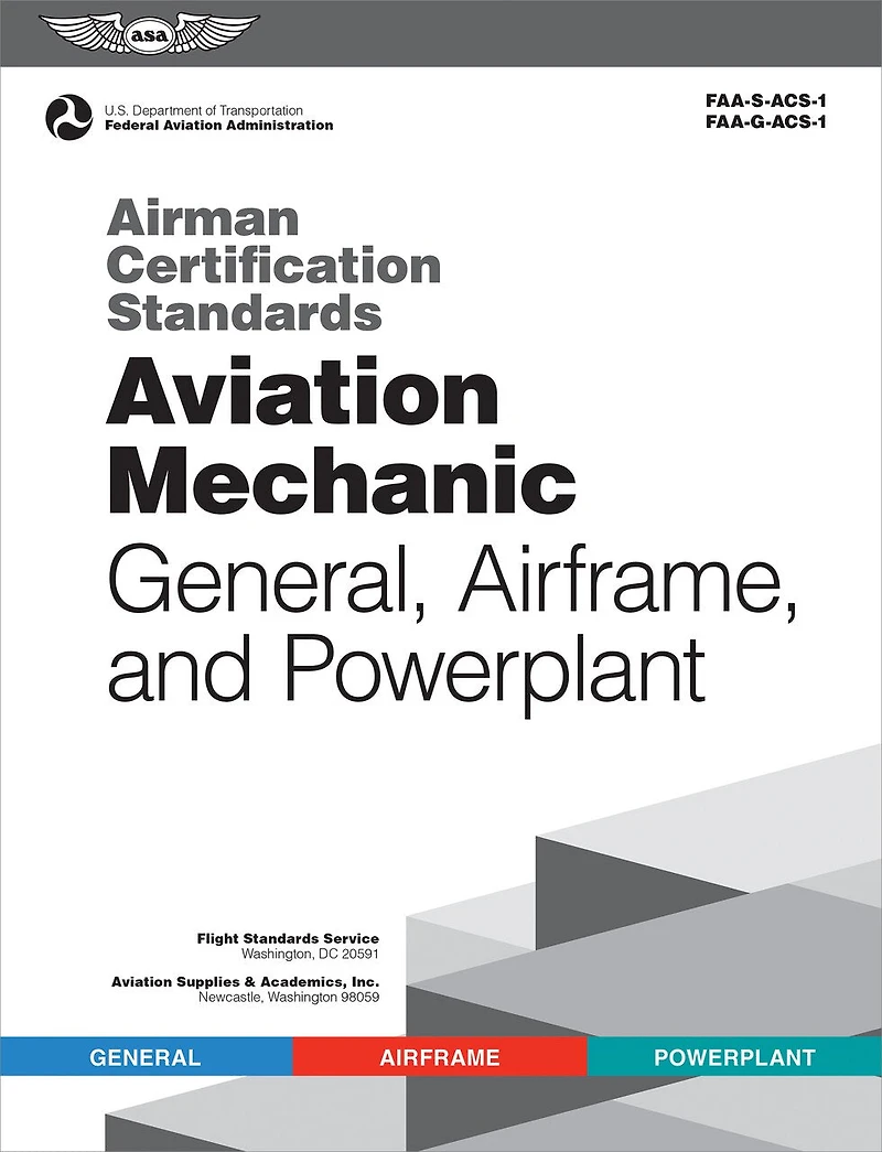 Airman Certification Standards: Aviation Mechanic General, Airframe, and Powerplant (2026): FAA-S-ACS-1 FAA-G-ACS-1