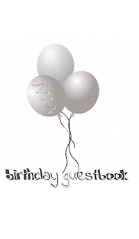 Ballon Birthday Guest Book: Book