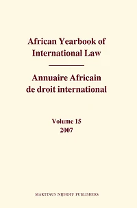African Yearbook of International Law / Annuaire Africain de droit international
