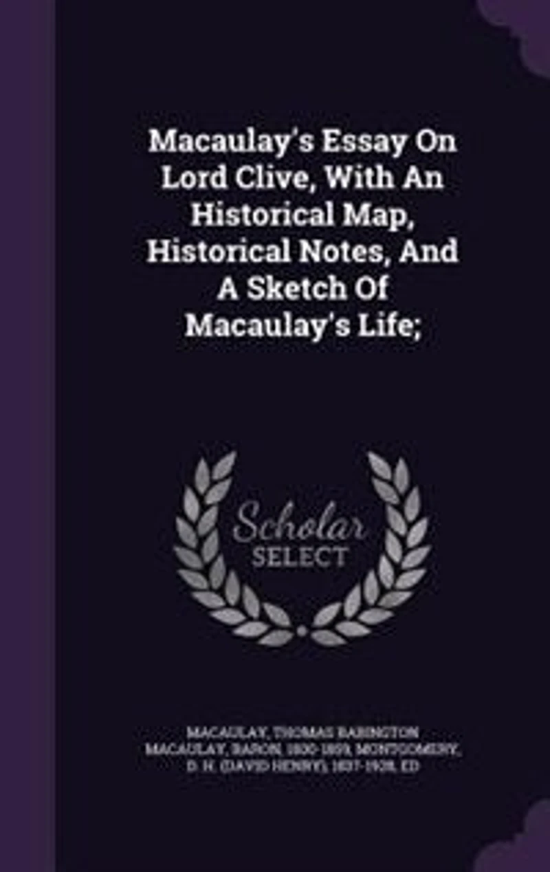 Macaulay's Essay on Lord Clive, With an Historical Map, Notes, and a Sketch of Life;