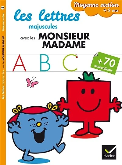 Les lettres majuscules avec les Monsieur Madame: moyenne section, 4-5 ans