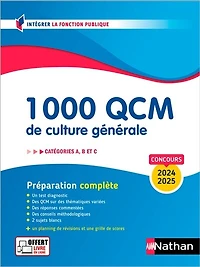 1 000 QCM de culture générale 2024/2025 - EPUB