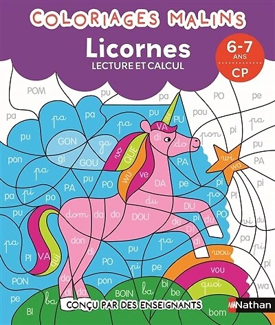 Coloriages malins: licornes