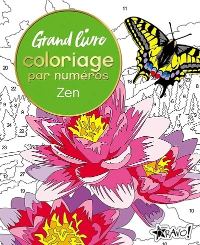 Grand livre de coloriage par numéros - Zen
