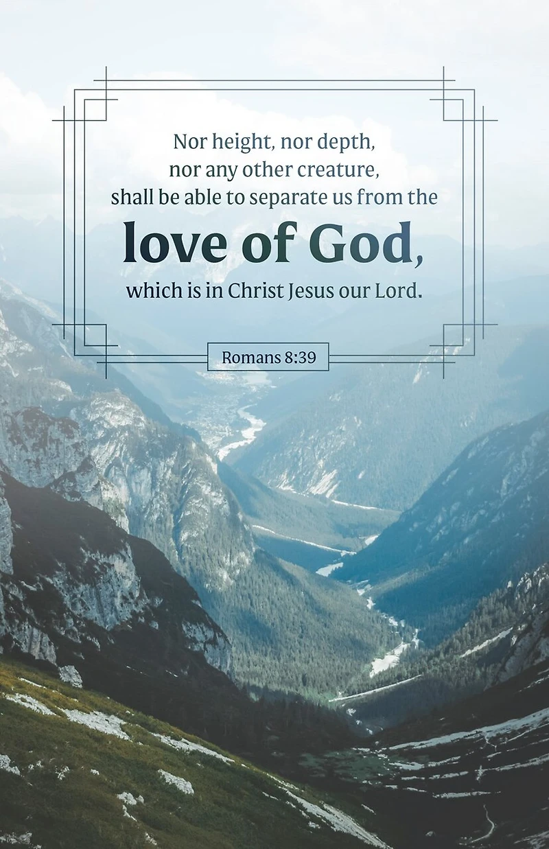 General Worship Bulletin: Love of God (Package of 100): Romans 8:39 (KJV)