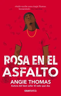 Rosa en el asfalto