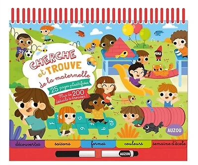 Cherche et trouve de la maternelle: 25 pages plastifiées, plus de 200 détails à trouver !